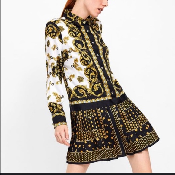 ZARA satin like Versailles inspo dress size Small - Picture 2 of 6